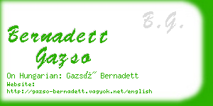 bernadett gazso business card